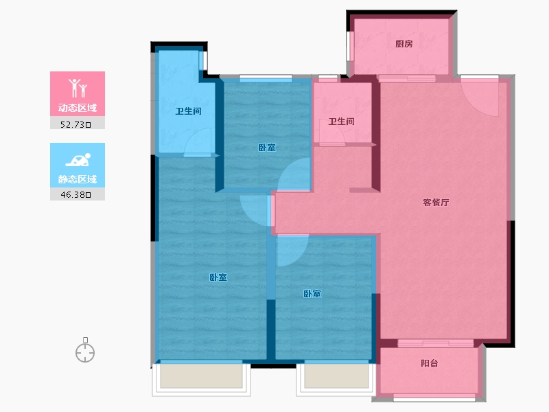 河南省-安阳市-利源永明壹号-89.00-户型库-动静分区