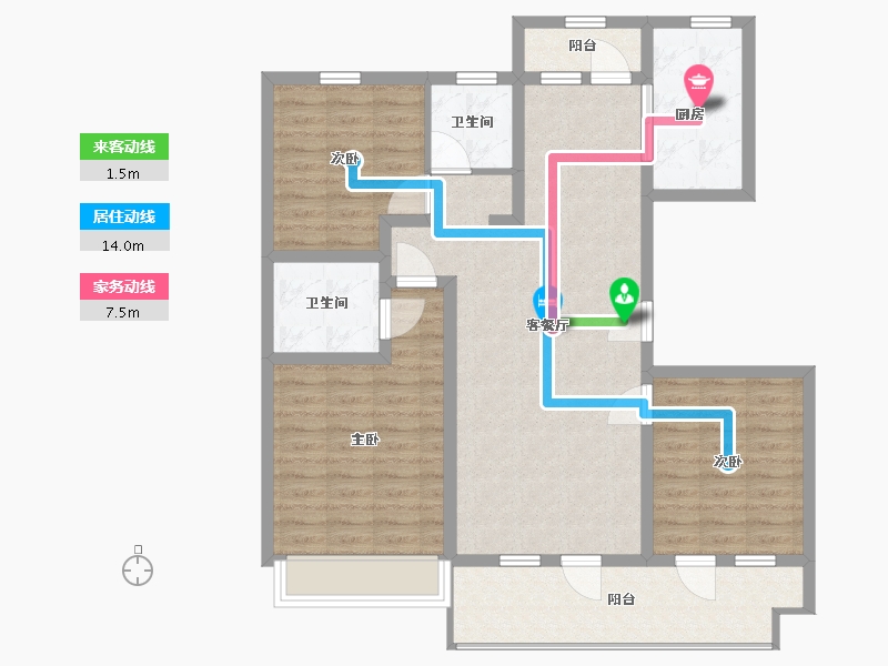 山东省-青岛市-银盛泰博观锦岸-102.00-户型库-动静线