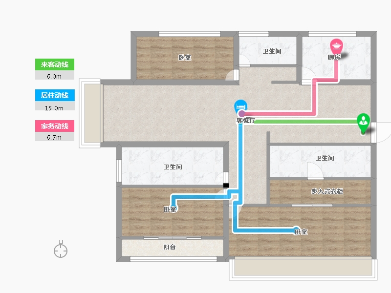 山东省-菏泽市-天华新天地-104.00-户型库-动静线