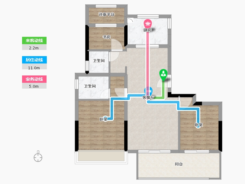 浙江省-舟山市-荣安新都会-88.00-户型库-动静线