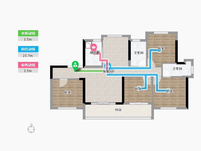 福建省-莆田市-皇庭美域·丹郡-102.00-户型库-动静线