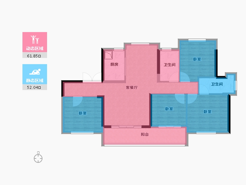 福建省-莆田市-皇庭美域·丹郡-102.00-户型库-动静分区