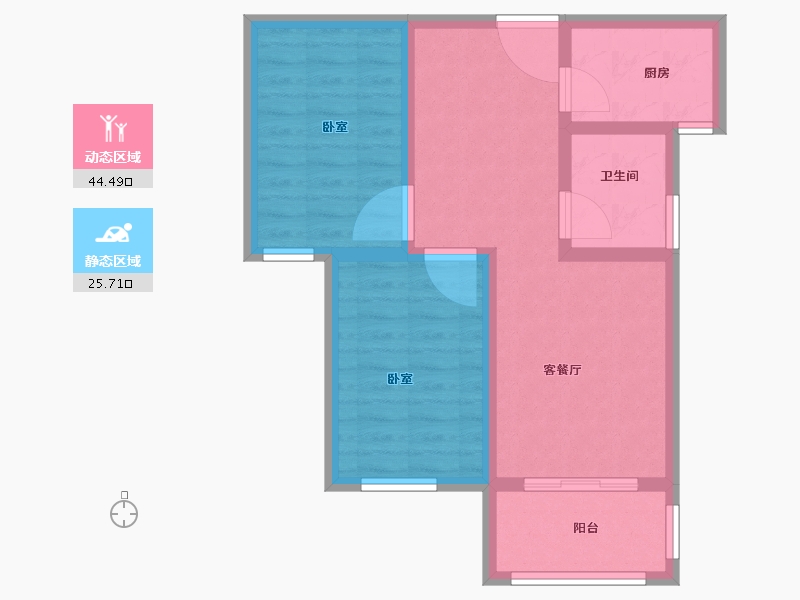 河南省-新乡市-新乡天宝华庭-62.00-户型库-动静分区