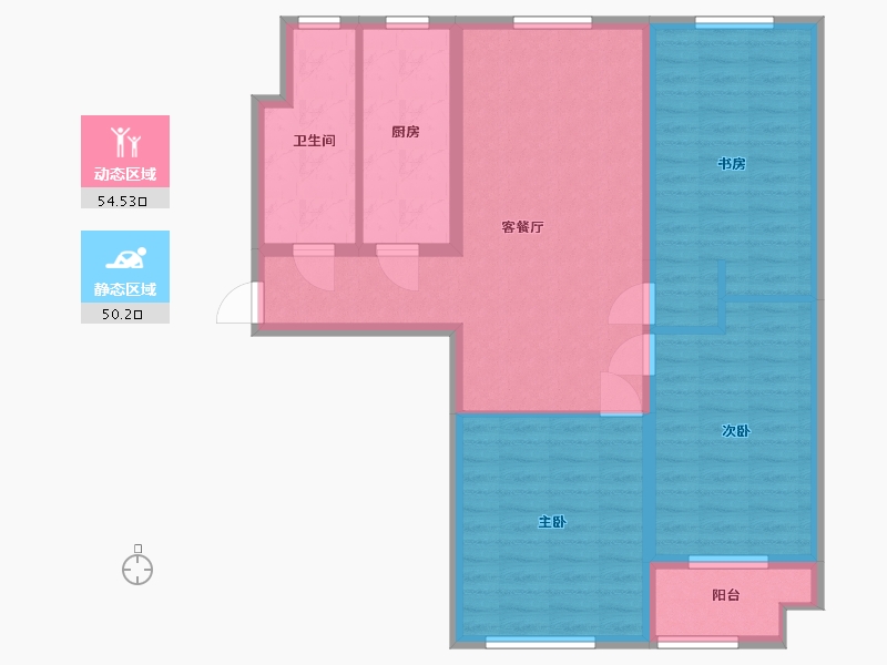 山东省-潍坊市-中房幸福名都-94.00-户型库-动静分区