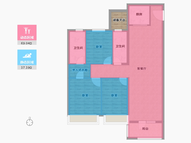 安徽省-合肥市-天鹅湖ΜΟΜΛ-99.00-户型库-动静分区