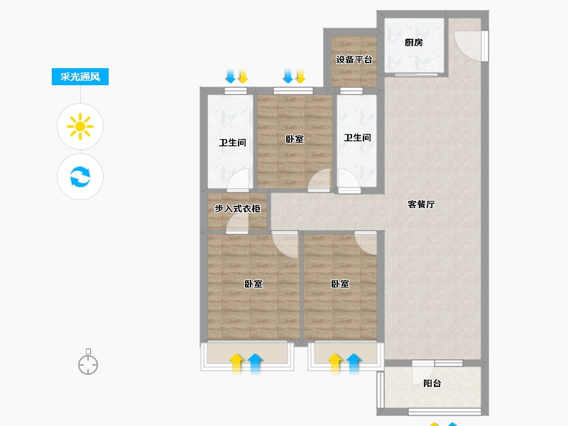 安徽省-合肥市-天鹅湖ΜΟΜΛ-99.00-户型库-采光通风