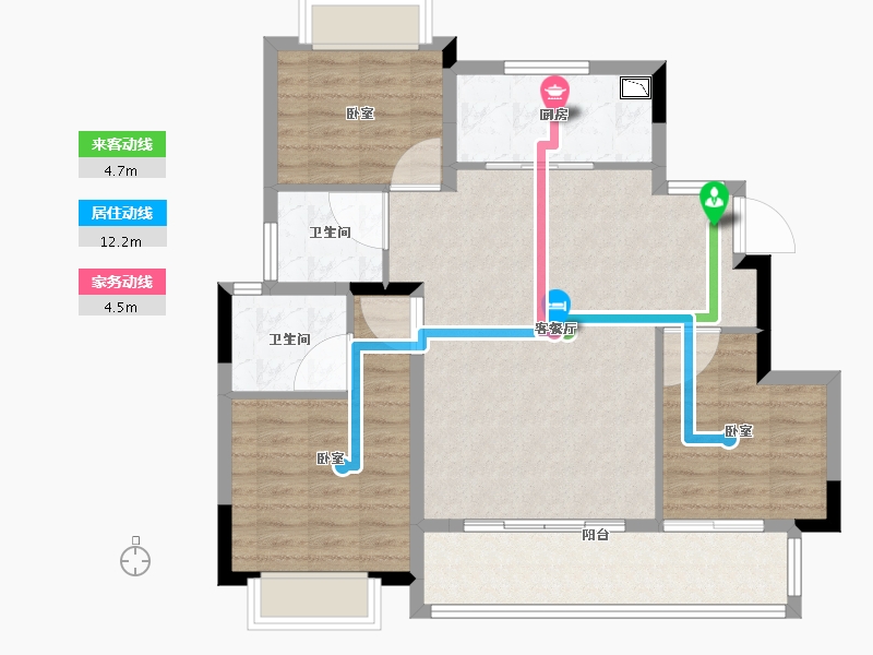 福建省-莆田市-三盛·中梁|璞悦风华-89.01-户型库-动静线