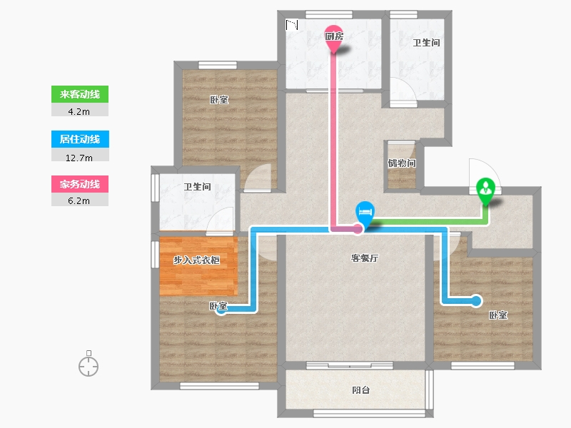 河南省-郑州市-融创空港宸院-104.00-户型库-动静线