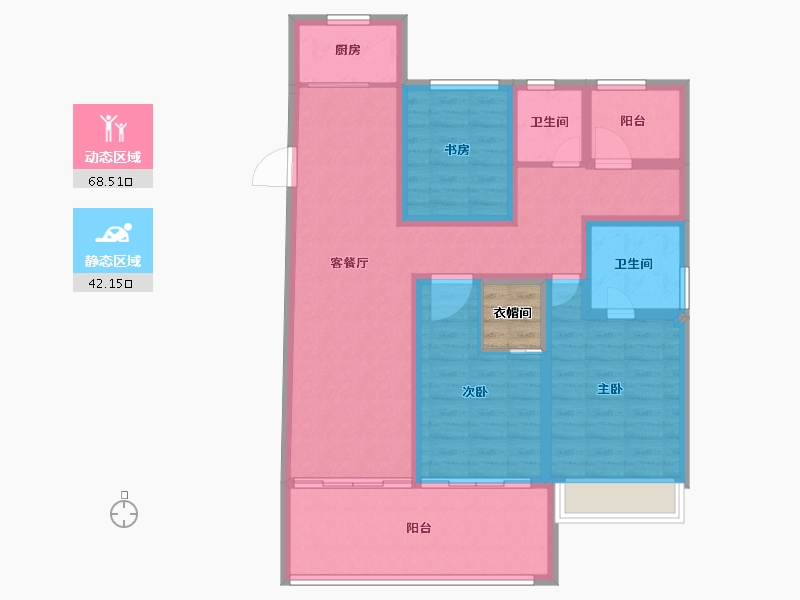 安徽省-宣城市-琥珀·新天地-100.22-户型库-动静分区