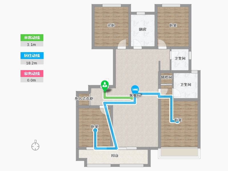 山东省-烟台市-国泰海韵华府-120.00-户型库-动静线