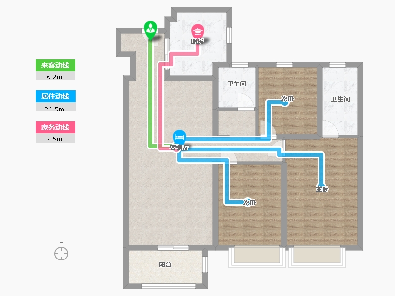 山东省-青岛市-海信湖岛世家二期-102.00-户型库-动静线