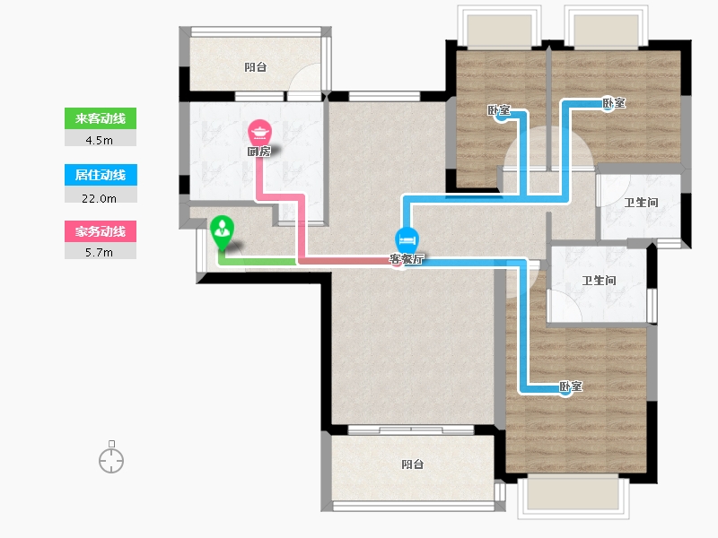 福建省-龙岩市-连城恒大悦澜湾-89.88-户型库-动静线