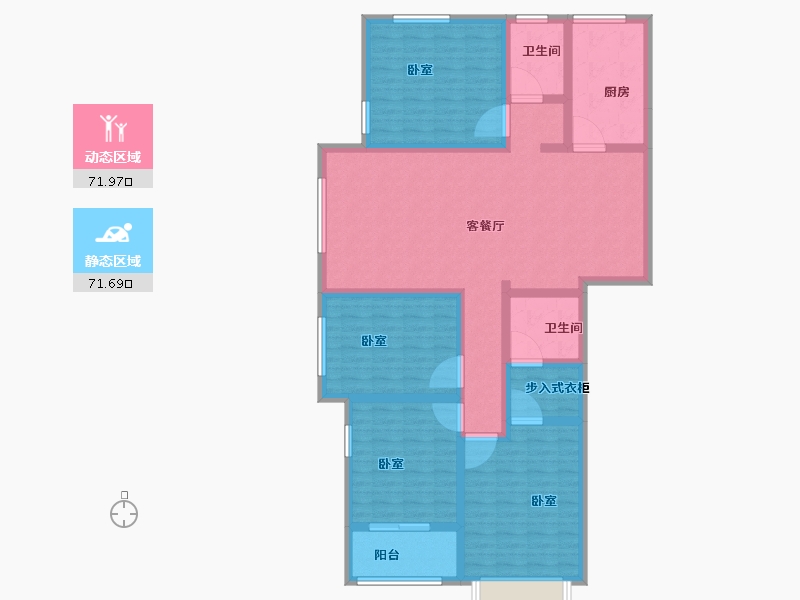 山东省-菏泽市-菏泽佳和广场-128.00-户型库-动静分区