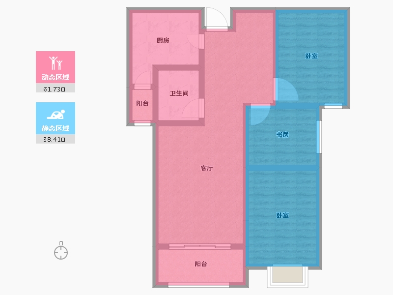 河南省-安阳市-上城公馆北郡-88.69-户型库-动静分区