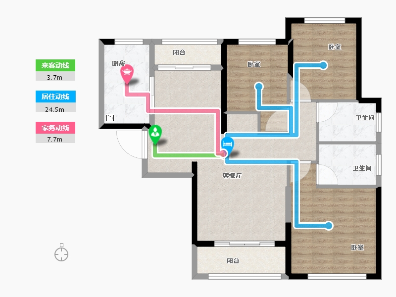 河南省-郑州市-恒大城-106.06-户型库-动静线