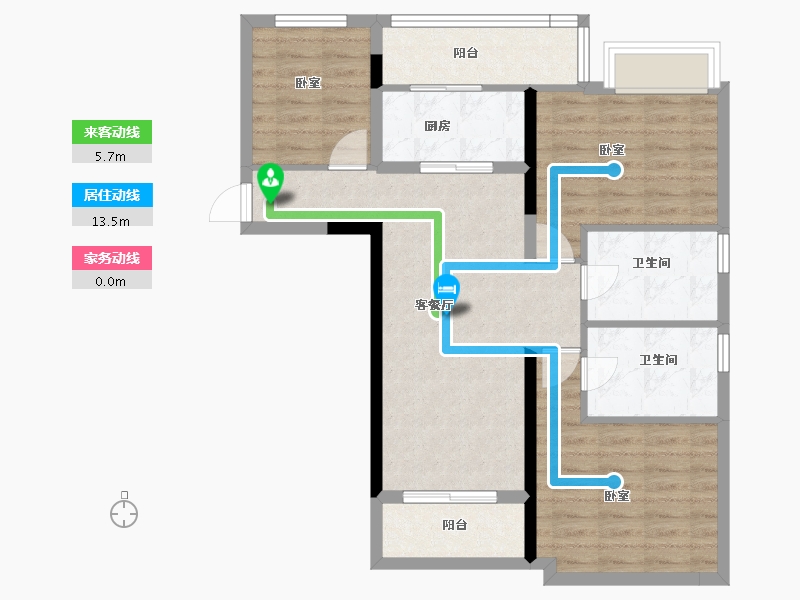 福建省-宁德市-怡和嘉园二期-79.93-户型库-动静线