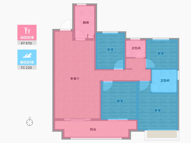 河南省-洛阳市-建业世悦府-107.99-户型库-动静分区