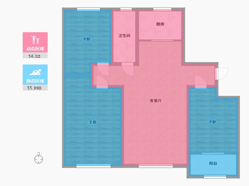 山东省-潍坊市-紫金园·世家别院-100.69-户型库-动静分区