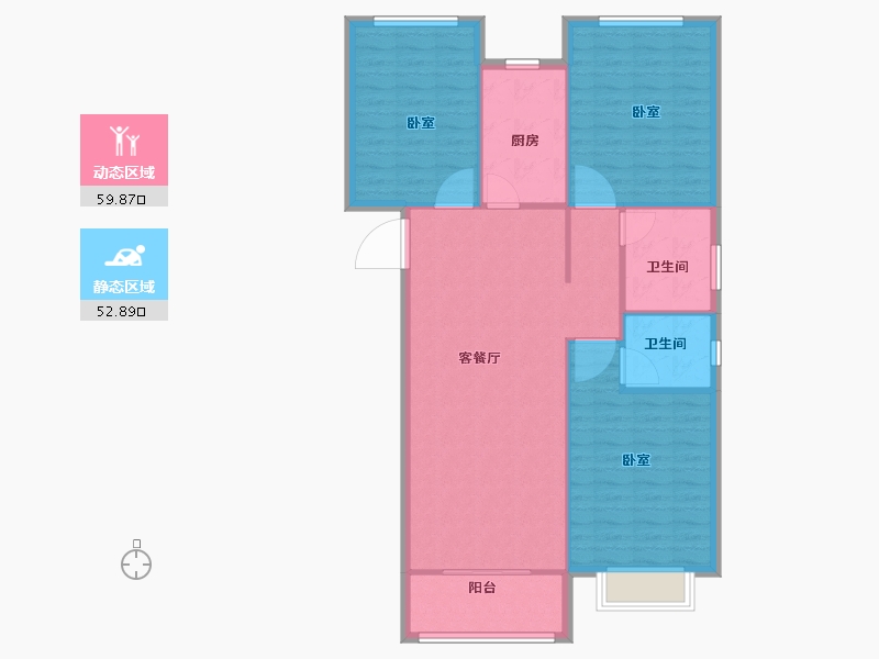 河南省-安阳市-锦尚天华-103.85-户型库-动静分区