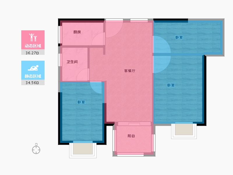 福建省-宁德市-龙威经贸广场-64.01-户型库-动静分区