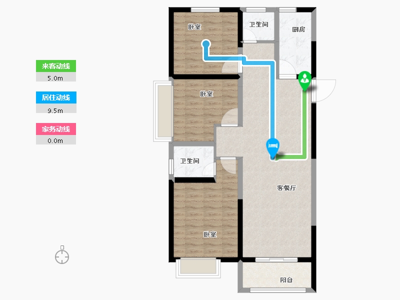 河南省-郑州市-宏江溢彩年华-93.71-户型库-动静线