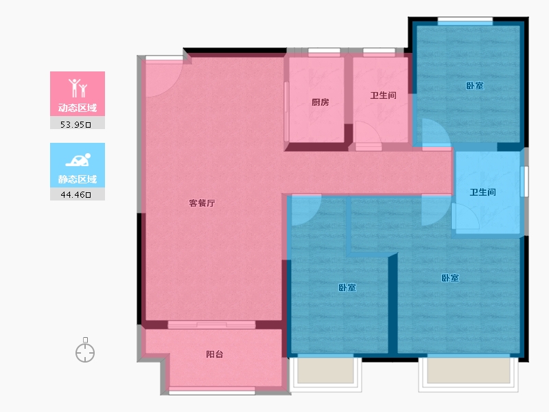 河南省-安阳市-利源永明壹号-88.00-户型库-动静分区