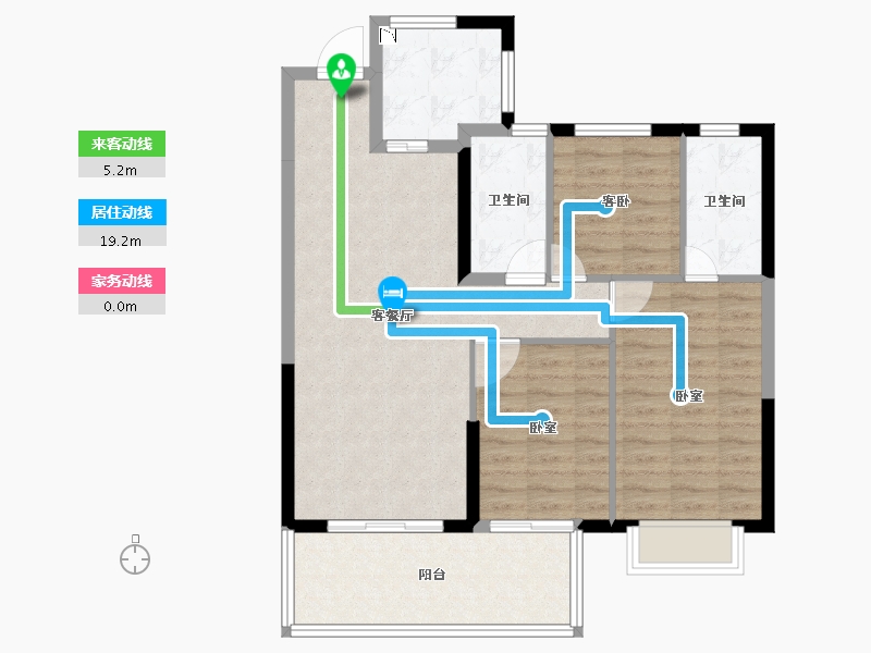 福建省-莆田市-三盛·璞悦湾-86.00-户型库-动静线