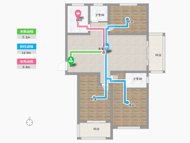 山东省-菏泽市-康地君佳-111.00-户型库-动静线