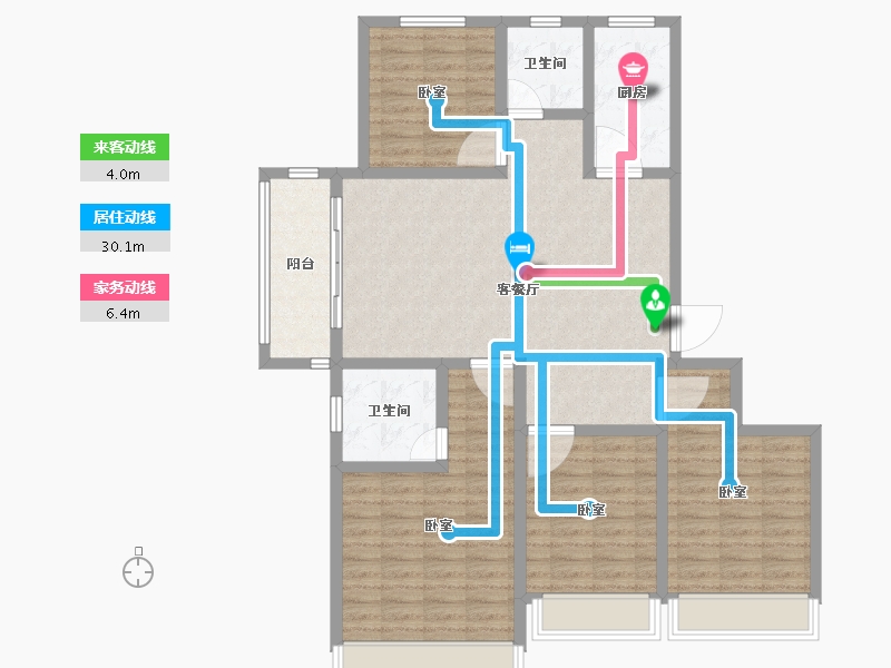 河南省-安阳市-天悦华府-114.50-户型库-动静线