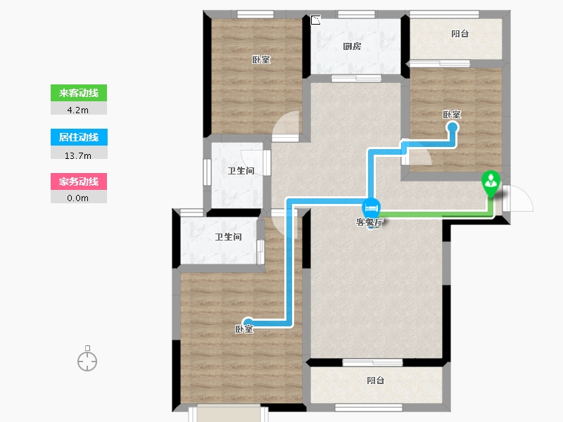 河南省-安阳市-多伦公园里-92.90-户型库-动静线