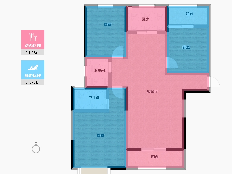 河南省-安阳市-多伦公园里-92.90-户型库-动静分区