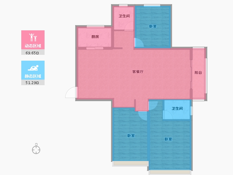 河南省-安阳市-新城国际三期-110.21-户型库-动静分区