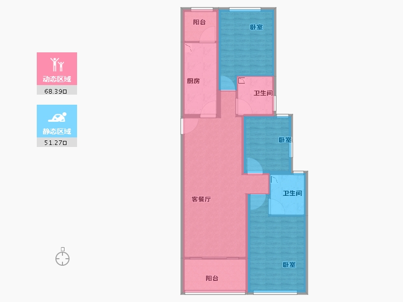 山东省-菏泽市-恒大绿洲-107.03-户型库-动静分区