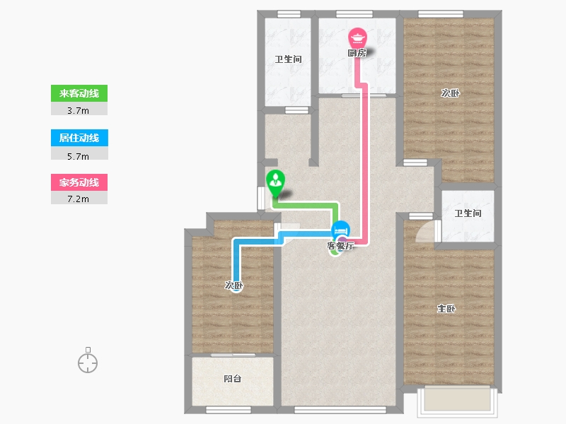 山东省-潍坊市-紫金园·世家别院-106.19-户型库-动静线