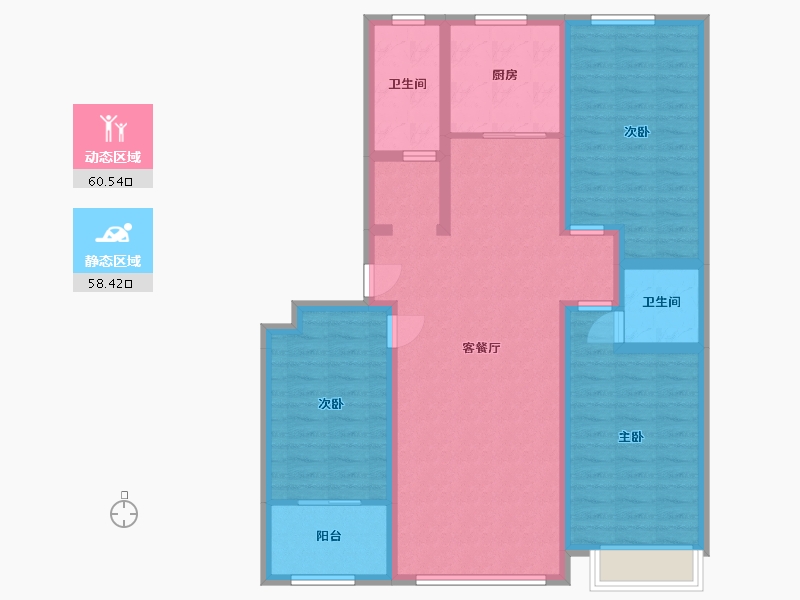 山东省-潍坊市-紫金园·世家别院-106.19-户型库-动静分区