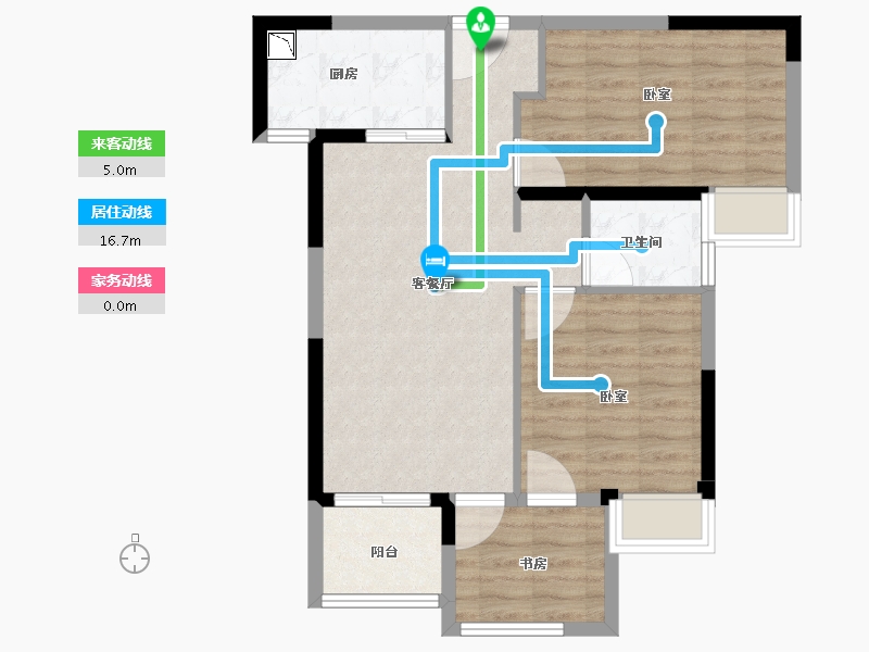 福建省-龙岩市-建发·首院-71.00-户型库-动静线