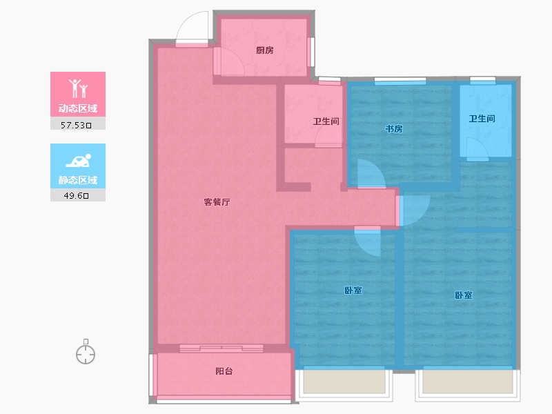 河南省-安阳市-昼锦锦泰苑-95.00-户型库-动静分区