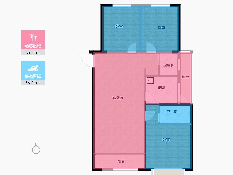 河南省-洛阳市-万富熙悦城-103.30-户型库-动静分区