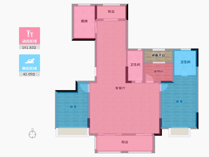 浙江省-绍兴市-光明海樾传奇-133.78-户型库-动静分区