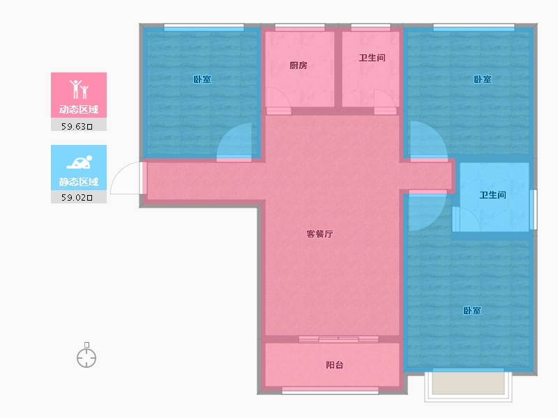 河南省-洛阳市-华芳怡景-105.99-户型库-动静分区