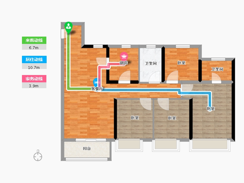 河南省-郑州市-保利金茂时光悦-102.00-户型库-动静线