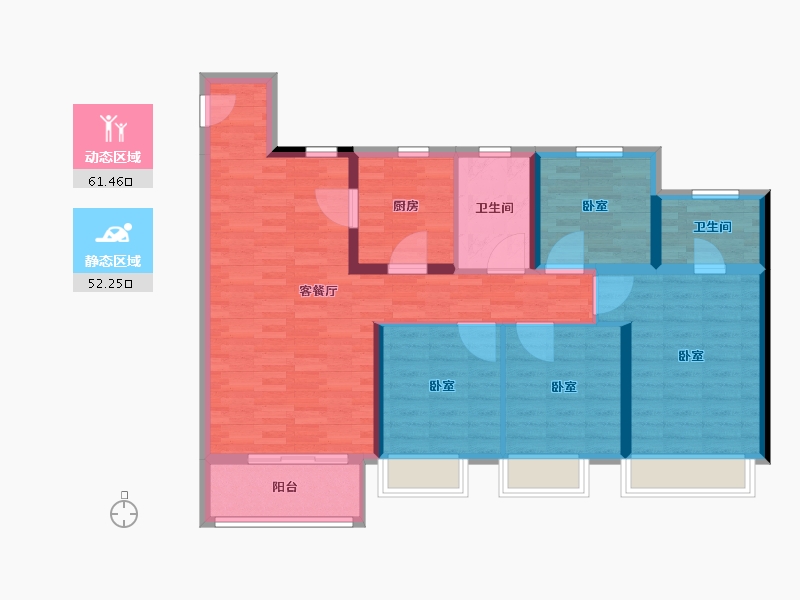 河南省-郑州市-保利金茂时光悦-102.00-户型库-动静分区