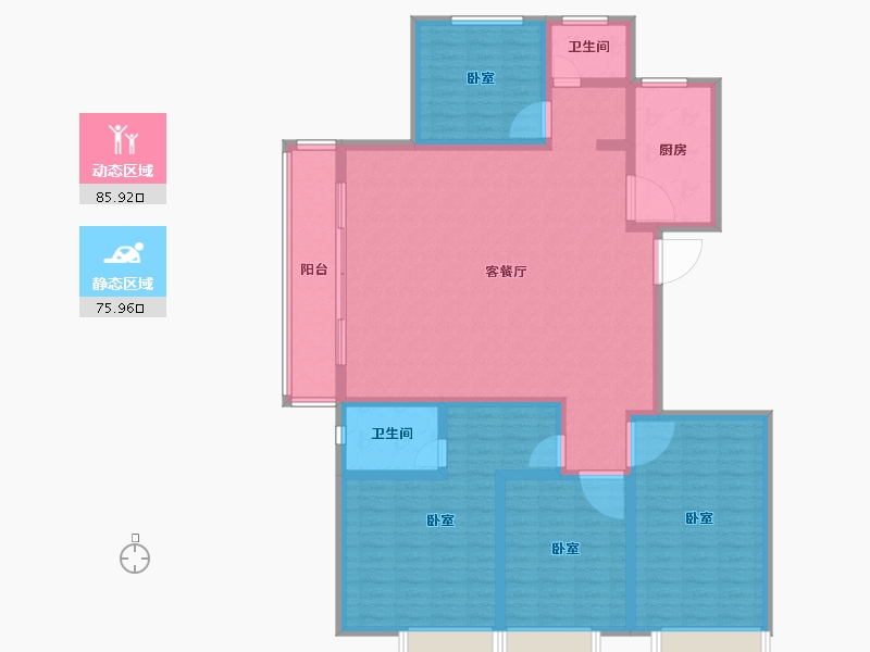 河南省-安阳市-中茂玖悦府-146.74-户型库-动静分区