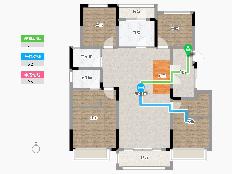 安徽省-滁州市-高速公园壹号-116.00-户型库-动静线