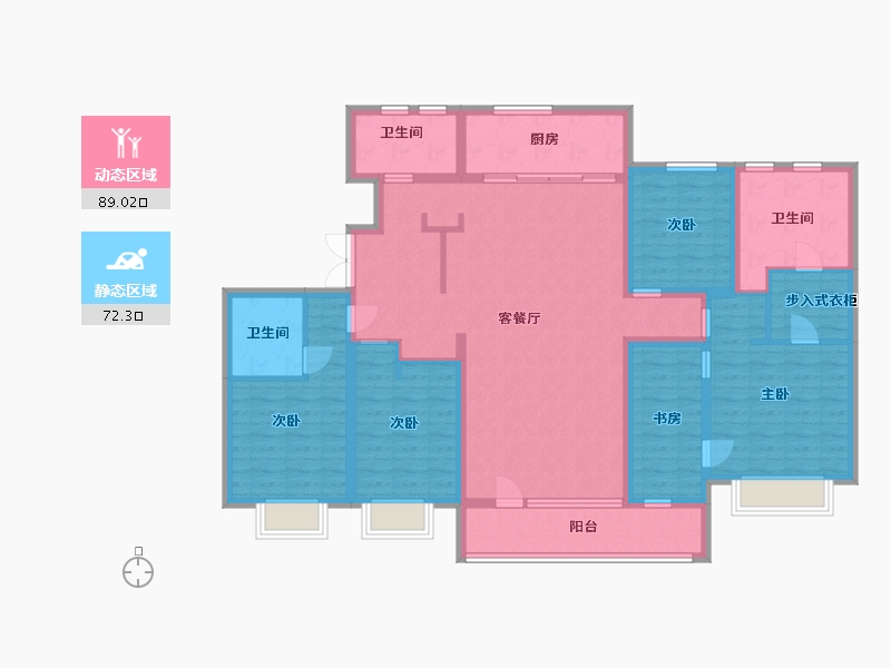 山东省-潍坊市-旭辉银盛泰博观熙岸-144.00-户型库-动静分区