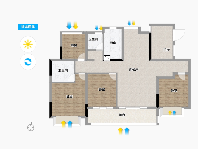 福建省-莆田市-建发·玉湖壹号-114.00-户型库-采光通风