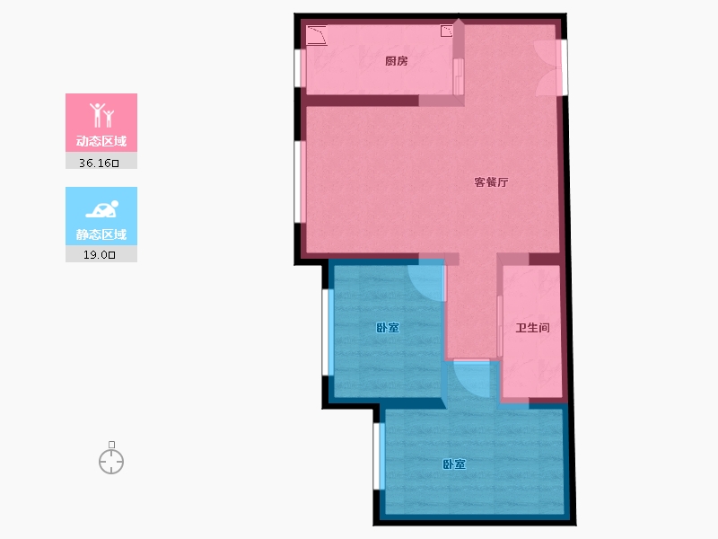 新疆维吾尔自治区-乌鲁木齐市-雲玺中心-48.20-户型库-动静分区