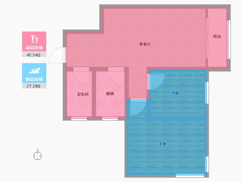 山东省-济南市-映月紫云城-64.31-户型库-动静分区