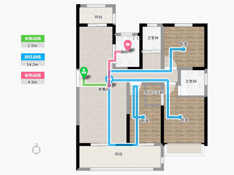 河南省-安阳市-久巢阿丽拉花园-108.00-户型库-动静线