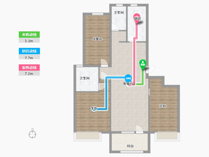 山东省-潍坊市-湖畔樾山-112.00-户型库-动静线